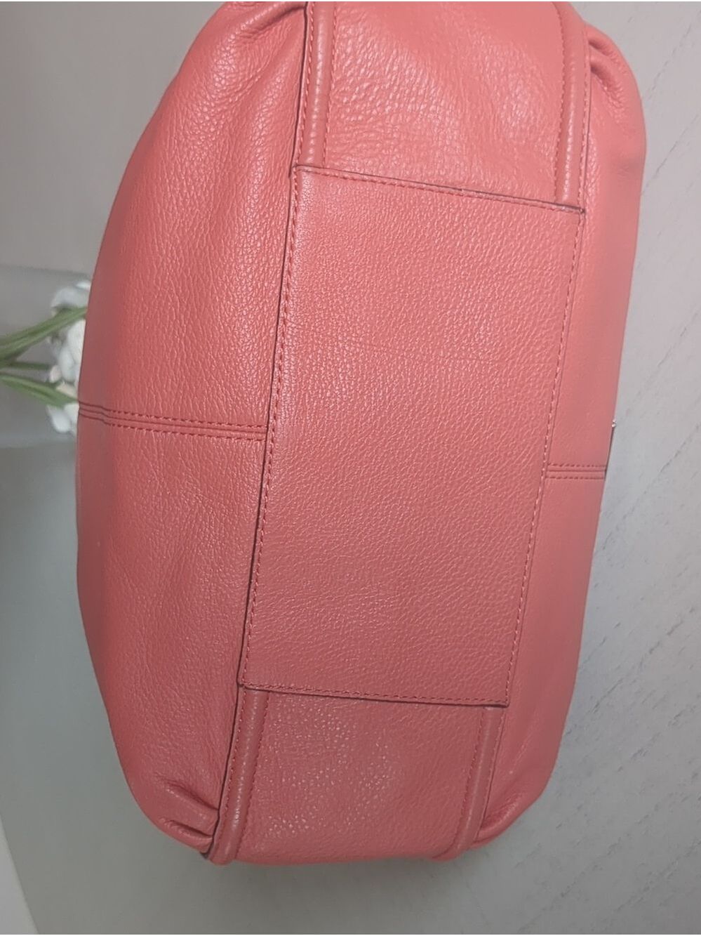 Coach Large coral Avery Leather Hobo Shoulder Bag F23309 Pebbled Leather - Picture 7 of 11